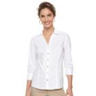 Women's Dana Buchman Poplin Blouse, Size: Xl, White