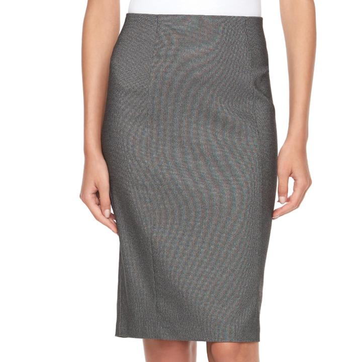 Women's Elle&trade; Pull-on Pencil Skirt, Size: Xs, Dark Grey