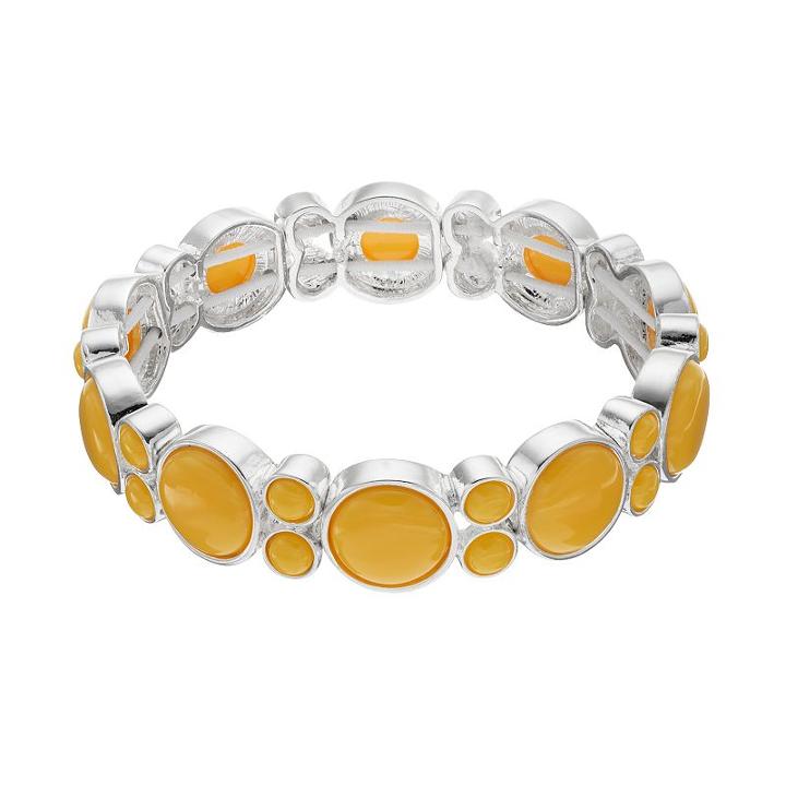 Napier Circle Stretch Bracelet, Women's, Yellow