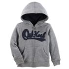 Boys 4-12 Oshkosh B'gosh&reg; Logo Zip Hoodie, Size: 5, Light Grey
