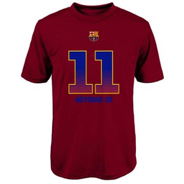 Boys 8-20 Fc Barcelona Neymar Jr. Name And Number Tee, Size: L 14-16, Red