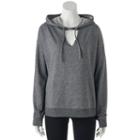 Juniors' So&reg; Perfectly Soft Choker Neck Hoodie, Teens, Size: Large, Dark Grey