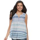 Women's Sonoma Goods For Life&trade; Printed Tank, Size: Xxl, Med Blue