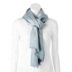 Lc Lauren Conrad Solid Fringed Pashmina Oversized Scarf, Women's, Blue Other