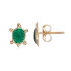 Charming Girl Kids' 14k Gold Enamel Turtle Stud Earrings