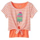 Girls 4-6x Freestyle Revolution Flip Sequin Tee & Tank Top Set, Size: 4, Orange