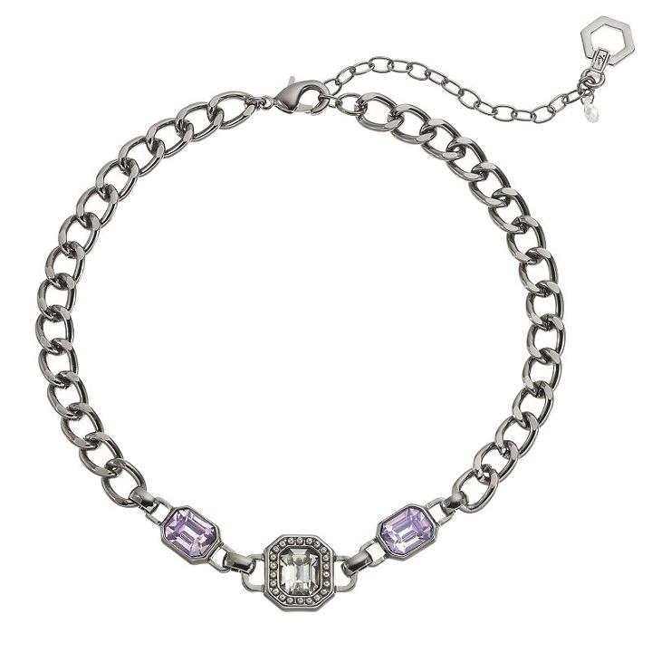Simply Vera Vera Wang Octagonal Link Choker Necklace, Women's, Purple Oth