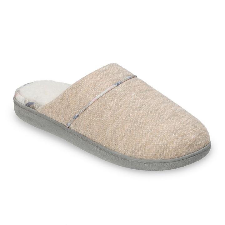 Dearfoams Women's Knit Scuff Slippers, Size: Xl, Beige Oth