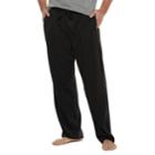 Big & Tall Croft & Barrow&reg; Sweater Fleece Lounge Pants, Men's, Size: M Tall, Black
