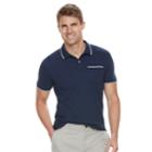 Men's Sonoma Goods For Life&trade; Tipped Pique Polo Shirt, Size: Medium, Blue