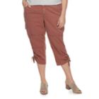 Plus Size Sonoma Goods For Life&trade; Drawstring Capris, Women's, Size: 16 W, Pink