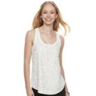 Juniors' Candie's&reg; Sequin Tank, Teens, Size: Large, White