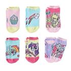 Girls 4-12 My Little Pony Fluttershy, Rainbow Dash, Twilight Sparkle & Pinkie Pie 6-pk. No-show Socks, Multicolor