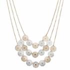 Apt. 9&reg; Two Tone Openwork Disc Layered Necklace, Women's, Gold