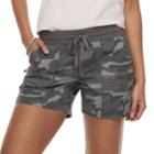 Women's Sonoma Goods For Life&trade; Zipper Accent Pull-on Utility Shorts, Size: 4, Light Grey