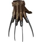 Adult Deluxe Nightmare On Elm Street Freddy Costume Glove, Men's, Brown