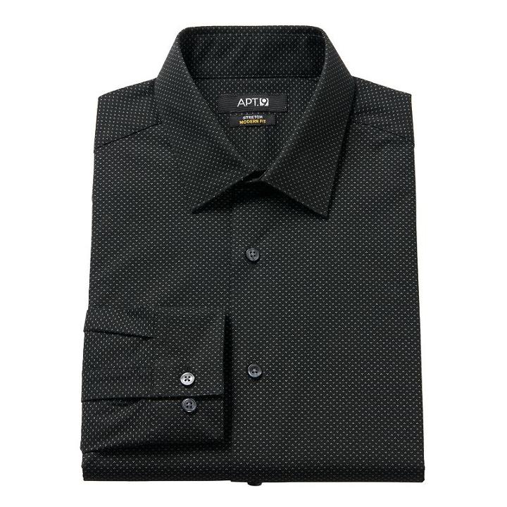 Big & Tall Croft & Barrow&reg; True Comfort Regular-fit Dress Shirt, Men's, Size: 17.5-34/35, Black