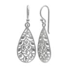 Primrose Sterling Silver Filigree Leaf Earrings, Women's