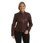 Plus Size Excelled Leather Scuba Jacket, Women's, Size: 1xl, Purple Oth