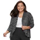 Plus Size Apt. 9&reg; Knit Flyaway Cardigan, Women's, Size: 3xl, Black