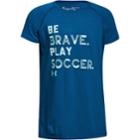 Girls 7-16 Under Armour Be Brave Play Soccer Tee, Size: Xl, Blue