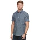 Men's Sonoma Goods For Life&trade; Modern-fit Stretch Poplin Button-down Shirt, Size: Large, Light Blue