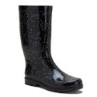 Sugar Raffle Women's Waterproof Rain Boots, Girl's, Size: 6, Black