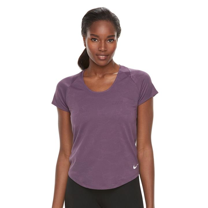 Women's Nike Breathe Running Top, Size: Medium, Med Purple