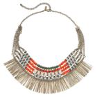 Gs By Gemma Simone Beaded Stick Statement Necklace, Women's, Size: 17, Multicolor