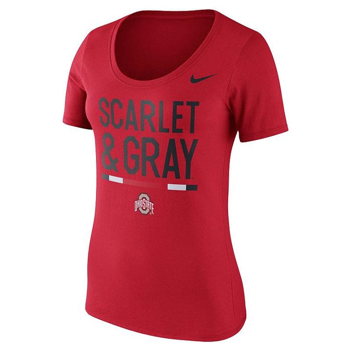 Women's Nike Ohio State Buckeyes Local Spirit Tee, Size: Large, Red