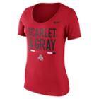 Women's Nike Ohio State Buckeyes Local Spirit Tee, Size: Large, Red