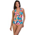 Women's Upstream Tummy Slimmer Butterfly One-piece Swimsuit, Size: 6, Ovrfl Oth