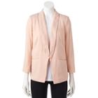 Women's Lc Lauren Conrad Shawl Collar Blazer, Size: 10, Pink