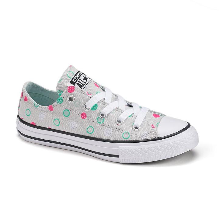 Kid's Converse Chuck Taylor All Star Dot Shoes, Size: 4, Grey (charcoal)