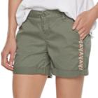 Petite Sonoma Goods For Life&trade; Chino Shorts, Women's, Size: 14 Petite, Beig/green (beig/khaki)