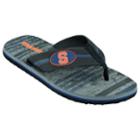 Men's Syracuse Orange Striped Flip Flop Sandals, Size: Medium, Black