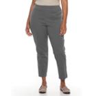 Plus Size Croft & Barrow&reg; Stretch Pull-on Ankle Pants, Women's, Size: 22 W, Med Grey