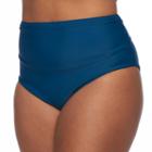 Plus Size Pink Envelope High-waisted Bikini Bottoms, Women's, Size: 2xl, Blue (navy)
