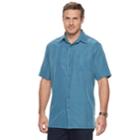 Big & Tall Croft & Barrow&reg; Signature Microfiber Button-down Shirt, Men's, Size: L Tall, Dark Blue