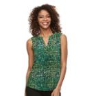 Women's Dana Buchman Wavy Jacquard Tank, Size: Large, Brt Green