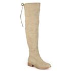 Journee Collection Mount Women's Over-the-knee Boots, Girl's, Size: 10 Wc, Beig/green (beig/khaki)