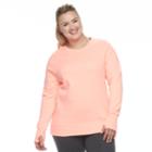 Plus Size Tek Gear&reg; Fleece Sweatshirt, Women's, Size: 1xl, Brt Orange