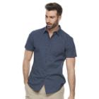 Men's Marc Anthony Slim-fit Woven Button-down Shirt, Size: Xxl, Blue