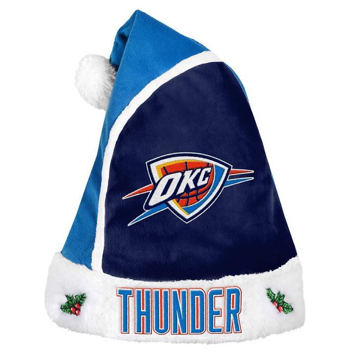 Adult Oklahoma City Thunder Santa Hat, Blue