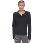 Women's Nike Dry Half-zip Running Top, Size: Large, Grey (charcoal)