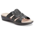 Croft & Barrow&reg; Women's Cutout Slide Sandals, Size: 6.5, Black