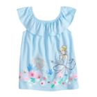 Disney's Cinderella Girls 4-10 Ruffle Shoulder Top By Jumping Beans&reg;, Size: 6x, Light Blue