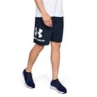 Men's Under Armour Sportstyle Cotton Graphic Shorts, Size: Small, Dark Blue