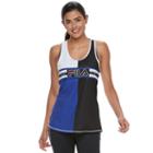 Women's Fila Sport&reg; Color Block Graphic Racerback Tank, Size: Xs, Black