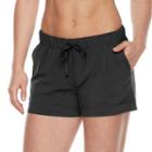 Petite Tek Gear&reg; Woven Beach Shorts, Women's, Size: S Petite, Black